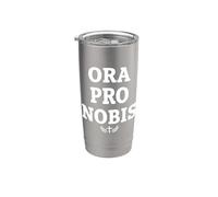 Ora Pro No roix religieuse latine prière chrétienne Gobelet isotherme en acier inoxydable double paroi