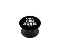 Ora Pro No roix Religieuse Latine prière chrétienne PopSockets PopGrip Adhésif