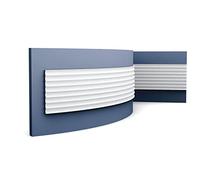 Orac Decor Panneau Mural Flexible 3D W109F L 200 x H 25 x L 1,3 cm - Blanc - Polyurethane - Panneau mural - Wall Panels