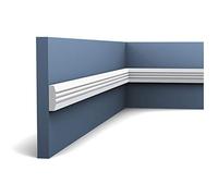 Cimaise Corniche Moulure Décoration de stuc Orac Decor P5021 LUXXUS Profil décoratif du mur 2 m blanc