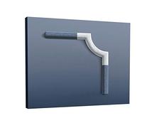 Elément du coin Décoration de stuc Orac Decor P101A LUXXUS pour Corniche Cimaise Moulure P1020 25 cm blanc