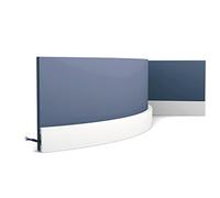 Orac Moulure flexible SX162F SQUARE Polyuréthane lisse angulaire avec passage de câble prétraité