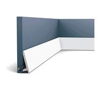 Orac Decor Plinthe SX179 Diagonal 200x9,7x2,9 cm polystyrène HDPS passage de câble prétraité