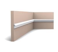 ORAC - PX201 Cimaise Murale Decor - 2,5x0,8x200cm (h x p x L) - moulure décorative polymère Carton 8 pièces
