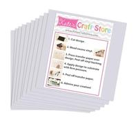 ORACAL 651 Lot de 10 feuilles de vinyle adhésif transparent pour Cricut, Silhouette, Cameo, emporte-pièces, imprimantes et décalcomanies 30,5 x 30,5 cm