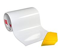Oracal 751 Rouleau de vinyle de qualité supérieure à long terme pour cutter et traceur 30,5 x 1,8 m Raclette jaune incluse 12" x 6' gloss white