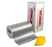 Oracal 751 Rouleau de vinyle de qualité supérieure à long terme pour cutter et traceur 30,5 x 1,8 m Raclette jaune incluse 12" x 6' metallic silver