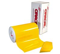 Oracal 751 Rouleau de vinyle de qualité supérieure à long terme pour cutter et traceur 30,5 x 1,8 m Raclette jaune incluse 12" x 6' Gloss Yellow