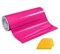 Oracal 751 Rouleau de vinyle de qualité supérieure à long terme pour cutter et traceur 30,5 x 6,1 m Raclette jaune 12" x 20' Gloss Bright Pink