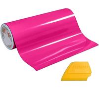 Oracal 751 Rouleau de vinyle de qualité supérieure à long terme pour cutter et traceur avec raclette Jaune 30,5 x 3 m 12" x 10' Gloss Bright Pink