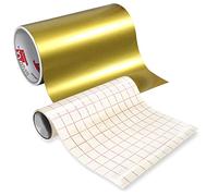 Oracal brillant Doré métallique Vinyle Adhésif Craft pour Cameo, Cricut et silhouette Y Compris gratuit Rouleau de papier transfert Vvivid Effacer (1,8 m X 30,5 cm)