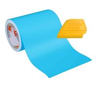 Oracal Oramask 813 Pochoir à peinture à faible adhérence Rouleau de vinyle 20 cm avec raclette jaune 8" x 6ft Roll bleu clair