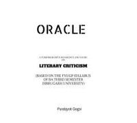 Oracle : A Comprehensive Reference And Guide On Literary Criticism Paperback Book By Purabjyoti Gogoi