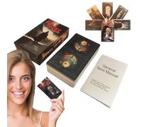 Oracle Cards, Cartes Red Fairy Tarot Chancination Cards - Cartes de jeu de plateau de divertissement, pour fête, collection de jeux, cadeau de sorcière, cartes de tarot Sivilatory, cartes de tarot