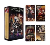 Oracle Cards Fate Divination - Tarot de lune déviant, jeu de phases de lune | Jeu de société d'orientation mystique, ensemble de 78 cartes portables pour adultes débutants, célébration de Thanksgiving