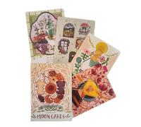 Oracle de table amusant - Cartes humoristiques - 10,5 x 7,5 x 1,3 cm - Deck portable avec illustrations - Carte de jeu de fête - Cartes de divination avec style ludique, outil de lecture pour
