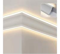 Oracra Corniche Plafond Profilés D'éclairage LED pour Moulures de Plafond, Plinthes en Aluminium pour Jonctions Mur-Plafond, Rail pour Éclairage Indirect de Type Ruban LED(20ft(6 m))