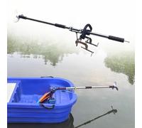 Oracra Moteur de Bateau Moteur de Bateau sans Fil pour Perceuse-visseuse D'extérieur Hélice Manuelle pour Kayak et Tube de Flottaison Propulseur pour Bateau de Pêche(with Clamp,L-100cm(39 3/8"))