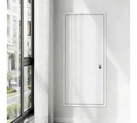 Oracra Trappe de Visite Panneau D'accès en Métal Blanc avec Serrures à Clés, Panneau D'accès Insonorisé pour Climatiseur, Trappe D'inspection de Plomberie Murale pour Vide Sanitaire(55x65cm/22x26in)