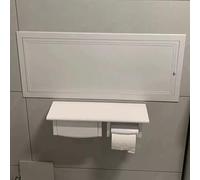 Oracra Trappe de Visite Panneaux de Trappe D'accès Facile pour La Plomberie de La Douche, Couvercle de Visite Encastré Blanc avec Bouton, Porte de Trappe de Service en Métal(60x25cm/23.6x9.8in)