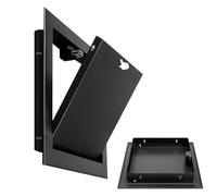 Oracra Trappe de Visite Porte D'accès Noire avec Mécanisme D'ouverture/Fermeture à Clic, Panneau Galvanisé Masquant Le Couvercle pour Plafond/Mur, Plaque de Visite de Plomberie(25x25cm/9.8x9.8in)