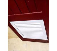 Oracra Trappe de Visite Volet D'accès à La Ventilation de Maison avec Moustiquaire, Grille de Ventilation de Pignon en Aluminium Porte de Service Carrée pour Conteneur Garage(40x55cm/15.7x21.7in)