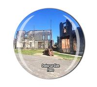 Oradour-sur-Glane Aimant de réfrigérateur en cristal souvenir de la France