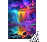 Orage Arc-en-Ciel Puzzle 1000 Pièces Adultes intéressant Puzzles 1000 Pièces Jeu De Team Building Cadeau 52x38cm/1000pcs