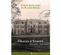 Orages d'Europe Alexandre de Plater-Syberg (Auteur)