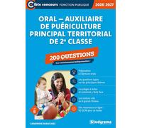 Oral auxiliaire de puériculture principal territorial de 2e classe - 200 questions (Catégorie B - Concours 2026-2027)