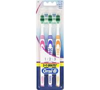 Oral-B 1-2-3 Classic, Brosse à dents, Medium, 2+1 pièces