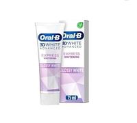 Oral-B 3D White Advanced Express Pâte à dents blanchissante, formule blanche brillante pour enlever les taches de surface et sourire éclaircissant, 75 ml