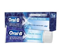 Oral-B 3D White Arctic Fresh Dentifrice Éliminant Des Taches Pour Des Dents Plus Blanches Dès Le Premier Brossage, Doux Pour L’Émail, Arôme Menthe Poivrée Et Menthe Verte, 75ml
