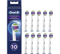 Oral-B 3D White Brossettes de Rechange (Pack de 10) Pour Brosse À Dents Électrique, Convient À Une Boîte Aux Lettres