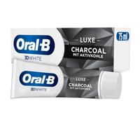 Oral-B 3D White Dentifrice Luxe Charcoal, 75 ml | Élimine jusqu'à 100 % des décolorations, doux pour l'émail dentaire, avec charbon actif