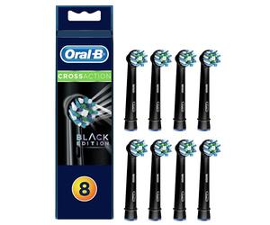 Oral-B - 80318309 - Crossaction Black Brossettes De Rechange Pour Brosse À Dents Électrique 8x -