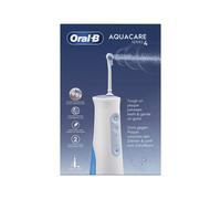 Oral-B AquaCare 4 Irrigateur Oral Sans Fil Blanc, Brosse à Dents Rotative Oscillante, Réservoir Amovible, Alimentation Batterie Rechargeable, Réf. 436409