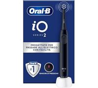 Oral-B Brosse à dents électrique avec capteur de pression | iO2 | Rechargeable | Pour adultes | Nombre de têtes de brossage incluses 1 | Nombre de modes de brossage des dents 3 | Noir
