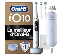 Oral-B Brosse à Dents Electrique iO 10, 3 Brossettes de Rechange, Blanche- 7 Modes de Brossage dont Blancheur et Soin des Gencives, Capteur de Pression, Batterie Rechargeable, Guidage IA, Etui