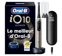 Pack Oral-B iO10 Gold - Sensibilité avec : 1 brosse à dents électrique + 2 dentifrices + 6 brossettes + 1 étui de voyage