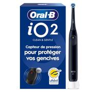 Oral-B Brosse à dents électrique iO 2 – 3 modes (dont douceur), capteur pression, brossette, noire
