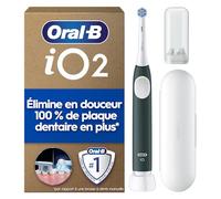 Oral-B Brosse à Dents Electrique iO 2 avec 1 Brossette de Rechange, Vert Forêt - 3 Modes de Brossage dont Douceur, Capteur de Pression sur les Gencives, Batterie Rechargeable, Silencieuse, avec Etui