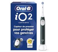 Oral-B Brosse à Dents Electrique iO 2 avec 1 Brossette de Rechange, Verte | 3 Modes de Brossage dont Douceur, Capteur de Pression sur les Gencives, Batterie Rechargeable, Silencieuse