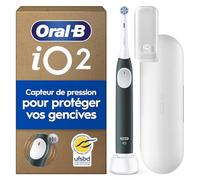 Oral-B Brosse à Dents Electrique iO 2 avec 1 Brossette, Vert Forêt | 3 Modes de Brossage dont Douceur, Capteur de Pression sur les Gencives, Batterie Rechargeable, Silencieuse, avec Etui