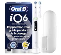Oral-B Brosse à Dents Electrique iO 6, 2 Brossettes de Rechange, Blanche