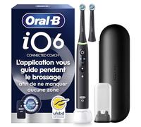 Oral-B Brosse à Dents Electrique iO 6, 2 Brossettes de Rechange, Noire