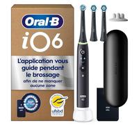 Oral-B Brosse à Dents Electrique iO 6, 3 Brossettes de Rechange, Noire