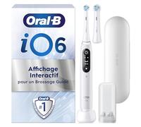 Oral-B iO 6N Brosse À Dents Électrique Blanche connectée Bluetooth 2 Brossettes 1 Étui De Voyage