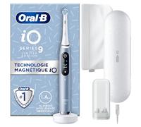 Oral-B Brosse A Dents Electrique iO 9 Bleue, 7 Modes De Brossage Dont Blancheur Et Soin Des Gencives, 16 Zones De Nettoyage, Ecran Interactif, Brossette Oral B De Rechange, Etui De Voyage