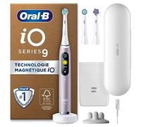 Oral-B Brosse A Dents Electrique iO 9 Rose, 7 Modes De Brossage Dont Blancheur Et Soin Des Gencives, 16 Zones De Nettoyage, Ecran Interactif, 3 Brossettes Oral B De Rechange, Etui De Voyage, Carton